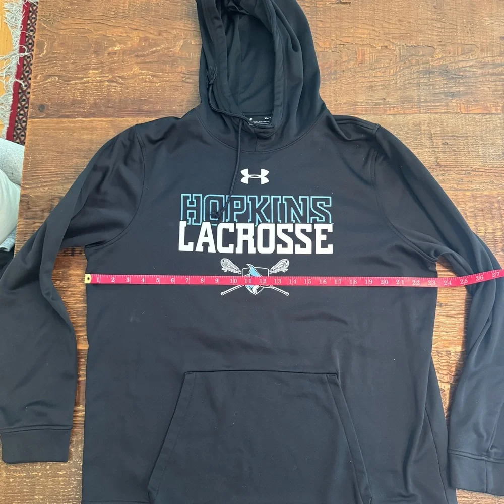 John’s Hopkins Lacrosse Under Armour Coldgear XL black hoodie - Picture 2 of 2